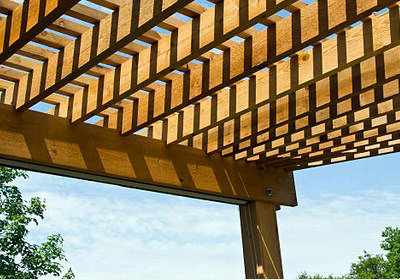 pergola estructura madera